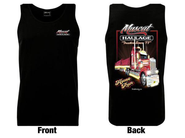 Muscat haulage 900 legend singlet - HOME RUN