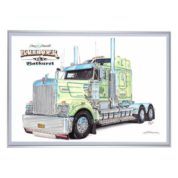 Ballinger 908 Kenworth A1 framed PRINT